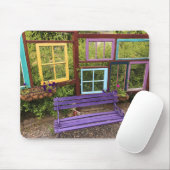 Farbenfrohe Dekoration aus Windows & Bench Garden Mousepad (Mit Mouse)