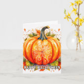 Farbenfrohe Dekoration Autumn Halloween Pumpkin Au Karte (Gelbe Blume)