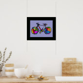 farbenfrohe Dekoration der Fahrradkunst (Küche)