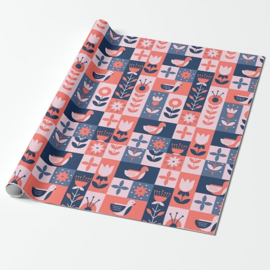 Farbenfrohe Dekoration Geschenkpapier (Ungerollt)