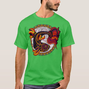 Farbenfrohe Dekoration Koi Fisch Kunst T-Shirt