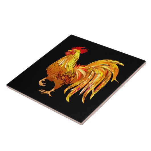 Farbenfrohe Dekoration mit Hahnenrost Fliese (Seite)