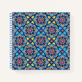 Farbenfrohe Dekorationen mit floralen Mustern Notizblock