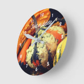 Farbenfrohe Dekorationsgegenstände Personalisiert Runde Wanduhr (Winkel)