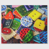 Farbenfrohe Dekorationstasten Geschenkpapier (Flach)