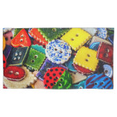 Farbenfrohe Dekorationstasten Kissenbezug (Vorderseite-Links)