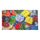 Farbenfrohe Dekorationstasten Kissenbezug (Rückseite-Links)