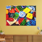 Farbenfrohe Dekorationstasten Leinwanddruck (Insitu (Wohnzimmer))