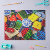 Farbenfrohe Dekorationstasten Seidenpapier (Basteln)