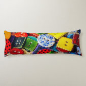 Farbenfrohe Dekorationstasten Seitenschläferkissen (Rückseite)