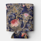 Farbenfrohe dekorative Blume Batik Dosenkühler (Rückseite)