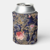 Farbenfrohe dekorative Blume Batik Dosenkühler (Kanne Rückseite)