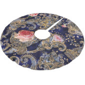 Farbenfrohe dekorative Blume Batik Polyester Weihnachtsbaumdecke (Schrägansicht)