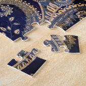 Farbenfrohe dekorative Blume Batik Puzzle (Seite)