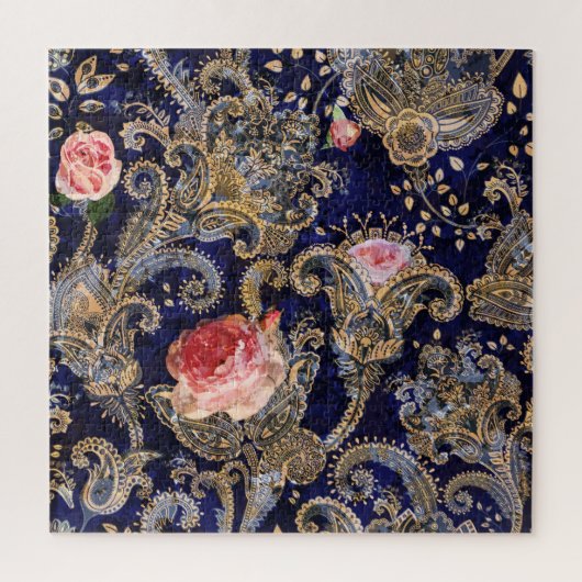 Farbenfrohe dekorative Blume Batik Puzzle (Vertikal)