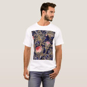 Farbenfrohe dekorative Blume Batik T-Shirt (Vorne ganz)
