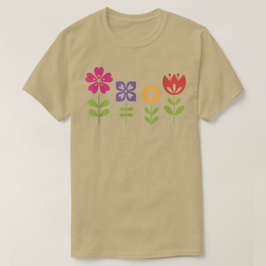 Farbenfrohe dekorative Blume des Blumendesigns T-Shirt (Design vorne)