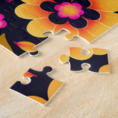 Farbenfrohe dekorative Blume mit Blumenmuster Puzzle (Seite)