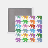 Farbenfrohe Dekorative Elefantenmuster Magnet (Vorderseite/Rückseite)