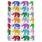 Farbenfrohe Dekorative Elefantenmuster Mittlere Geschenktüte (Vorderseite)