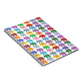 Farbenfrohe Dekorative Elefantenmuster Notizblock (Rechte Seite)