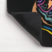 Farbenfrohe dekorative Kontur Bulldog Design Gesch Mousepad (Ecke)