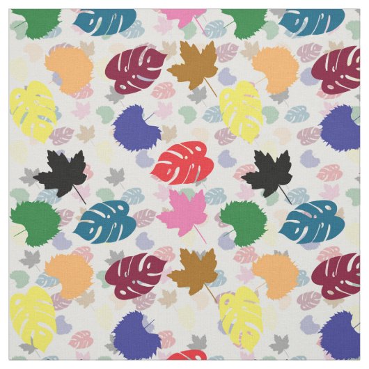 Farbenfrohe dekorative Leaf-Abstrakte Formen Stoff (Muster)