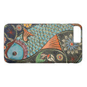 Farbenfrohe dekorative Mosaik-Blume Fish Art Desig Case-Mate iPhone Hülle (Rückseite (Horizontal))