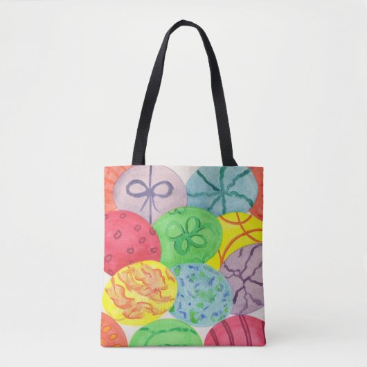 Farbenfrohe dekorative Ostereier Tragetaschen Tasche (Vorderseite)