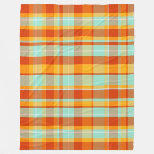 Farbenfrohe dekorative Retro-Böhm kariert Fleecedecke (Vorderseite)