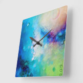 Farbenfrohe, dekorative Uhr (Winkel)