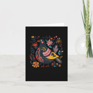 Farbenfrohe dekorative Vogelillustration Karte