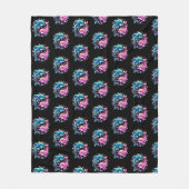 Farbenfrohe Delfin-Ozean-Kunst Buntes Meerestiere Fleecedecke (Vorderseite)