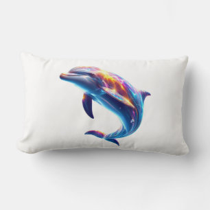 Farbenfrohe Delfin Süße Kunst Lendenkissen