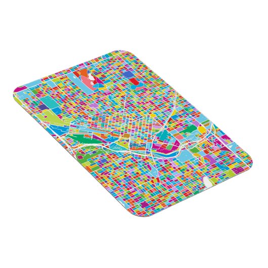 Farbenfrohe Denver Map Magnet (Rechte Seite)
