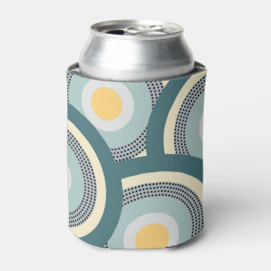 Farbenfrohe Designkreise und Polka Punkte Dekorati Dosenkühler