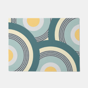 Farbenfrohe Designkreise und Polka Punkte Dekorati Fußmatte