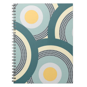 Farbenfrohe Designkreise und Polka Punkte Dekorati Notizblock