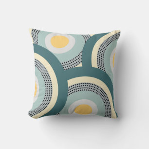 Farbenfrohe Designkreise und Punkte-Dekoration Kissen