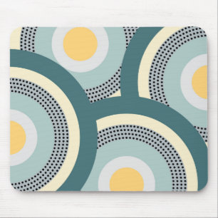 Farbenfrohe Designkreise und Punkte-Dekoration Mousepad