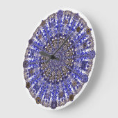 farbenfrohe Designmandala in Marokko Große Wanduhr (Winkel)