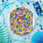 Farbenfrohe Designpapierplatte Spaß Pappteller (Party)