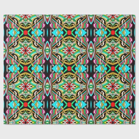 Farbenfrohe Designs Geschenkpapier (Flach)