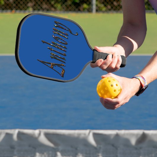 Farbenfrohe, designte Anthony Name, Pickleball Pad Schläger (InSitu)