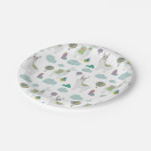 Farbenfrohe Dessert Llama Muster Teller (Schrägansicht)