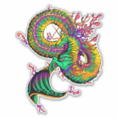 Farbenfrohe detaillierte Wasserpferd-Aufkleber Aufkleber (Vorderseite)