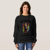 Farbenfrohe deutsche Schäferin - Funny Dog Design Sweatshirt (Vorne ganz)