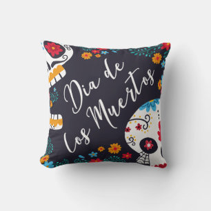 Farbenfrohe Dia de los Muertos   Dekokissen