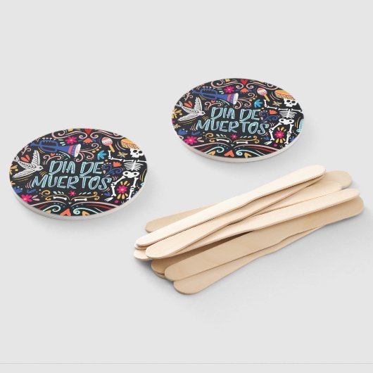 Farbenfrohe Dia de los Muertos | Handfächer (Non-assembled)