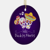 Farbenfrohe Dia de los Muertos | Keramik-Ornament Keramik Ornament (Rechts)